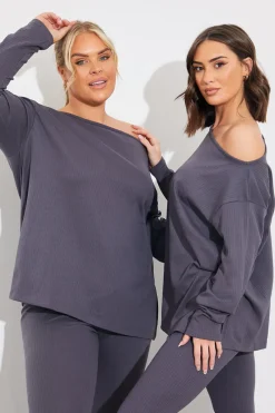 Off The Shoulder Long Sleeve T Shirt And Legging Set|In The Style Best