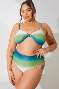 Ombre Bandeau Bikini Top|In the Style New