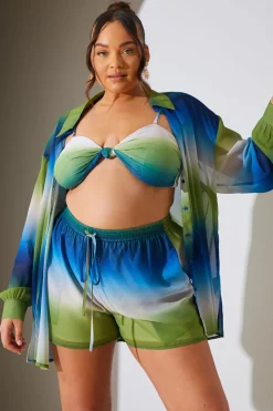 Ombre Chiffon Beach Co-Ord Shirt|In the Style New