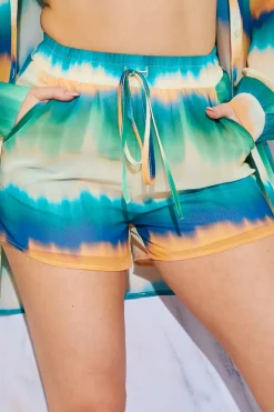 Ombre Print Chiffon Shorts|In the Style Hot