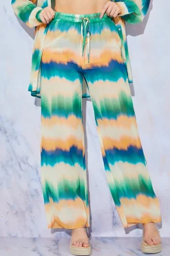 Ombre Wide Leg Elastic Waist Trousers|In the Style Outlet