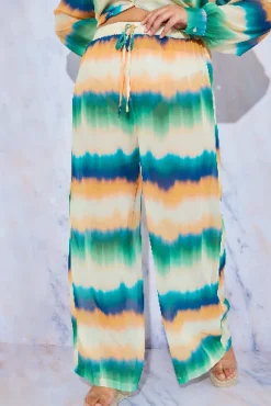 Ombre Wide Leg Elastic Waist Trousers|In the Style Outlet