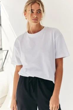 Oversized Boyfriend Embroidered Sleeve T-Shirt|Fits
