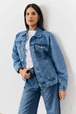 Oversized Denim Jacket|In the Style