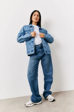 Oversized Denim Jacket|In the Style