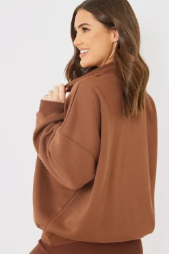 Oversized Half Zip Sweater|In the Style