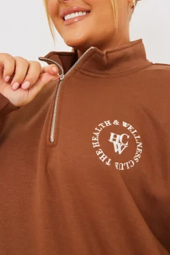 Oversized Half Zip Sweater|In the Style