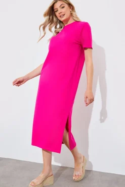 Oversized Midaxi T-Shirt Dress|In The Style Hot