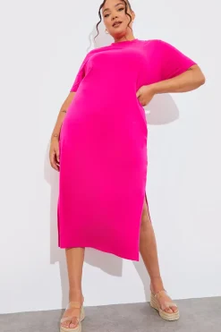 Oversized Midaxi T-Shirt Dress|In The Style Hot