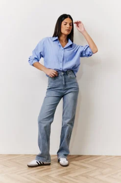 Oversized Striped Poplin Shirt|In The Style New