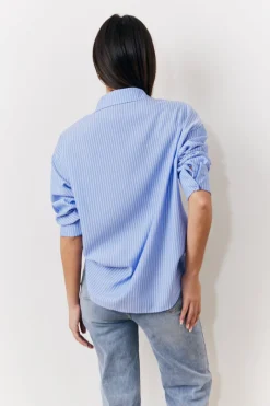 Oversized Striped Poplin Shirt|In The Style New
