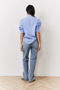 Oversized Striped Poplin Shirt|In The Style New