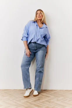 Oversized Striped Poplin Shirt|In The Style New