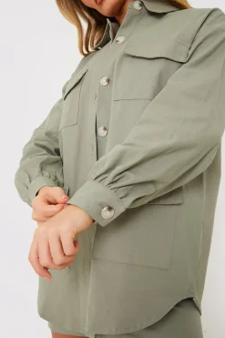 Oversized Utility Cargo Jacket|In the Style Discount