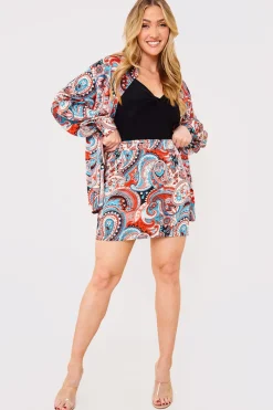 Paisley Print Mini Skirt|In the Style Hot