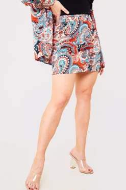 Paisley Print Mini Skirt|In the Style Hot