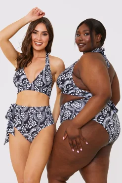 Paisley Print Tie Side Bikini Bottom|In the Style New