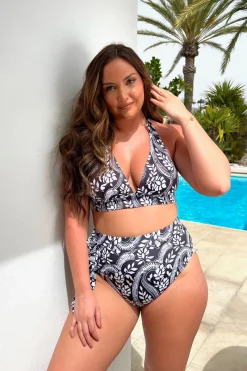 Paisley Print Tie Side Bikini Bottom|In the Style New