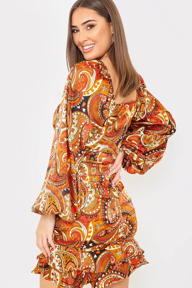 Paisley Ruffle Skirt|In The Style Hot