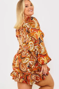 Paisley Ruffle Skirt|In The Style Hot