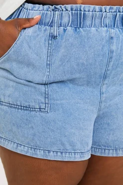 Paper Bag Denim Short|In the Style Hot