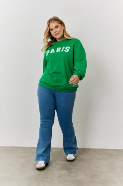 Paris Embroidered Slogan Sweatshirt|In the Style Sale