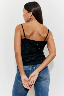 Pearl Embellished Cami Top|In The Style Best
