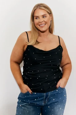 Pearl Embellished Cami Top|In The Style Best