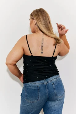 Pearl Embellished Cami Top|In The Style Best
