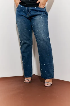 Pearl Embellished Jeans|In The Style Best