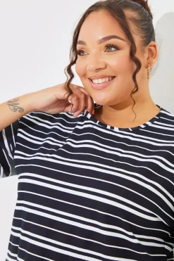Peplum Hem Dropped Shoulder Tshirt|In The Style New