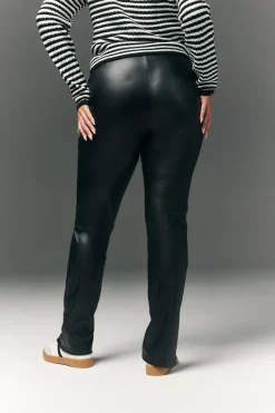 Perfect Sculpting High Waisted Leather Look Zip Front Legging|In The Style Discount