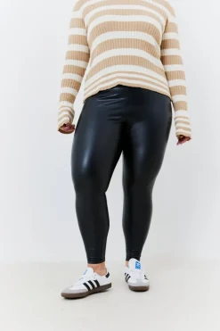 Perfect Sculpting High Waisted Leather Look Leggings|In The Style Hot