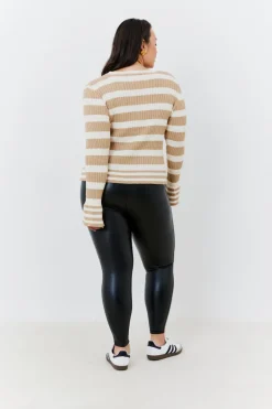 Perfect Sculpting High Waisted Leather Look Leggings|In The Style Hot