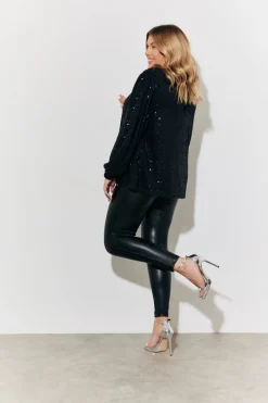 Perfect Sculpting High Waisted Leather Look Leggings|In The Style Hot