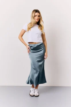 Satin Midaxi Skirt|In The Style Clearance