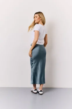 Satin Midaxi Skirt|In The Style Clearance