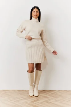 Pleated Co-Ord Mini Skirt|In The Style Sale