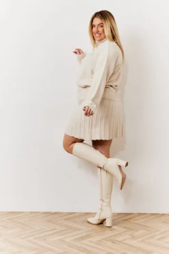 Pleated Co-Ord Mini Skirt|In The Style Sale
