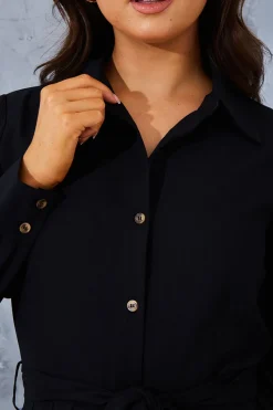 Pleated Shirt Dress|In the Style Hot