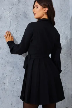 Pleated Shirt Dress|In the Style Hot