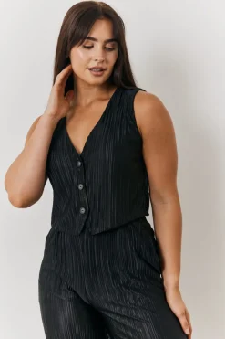 Plisse Co-Ord Waistcoat|In The Style Best