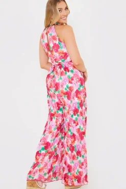 Plisse Sleeveless Wide Leg Jumpsuit|In the Style New