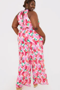 Plisse Sleeveless Wide Leg Jumpsuit|In the Style New