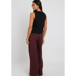 Plum Suede Trousers|Urban Bliss Online