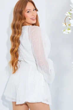 Premium Sequin Playsuit|In The Style Outlet