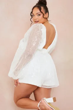 Premium Sequin Playsuit|In The Style Outlet