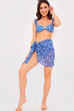 Printed Chiffon Mini Wrap Sarong|Billie Faiers Clearance