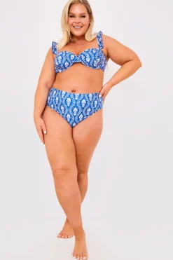 Printed Frill Strap Bust Detail Bikini Top|Billie Faiers