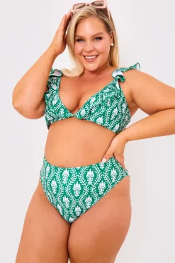 Printed High Waist High Leg Bikini Bottoms|Billie Faiers Outlet